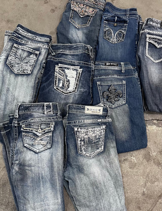 Y2K LADIES EMBROIDERED JEANS